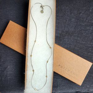 Silpada Sterling Silver/14k bead necklace 17in
